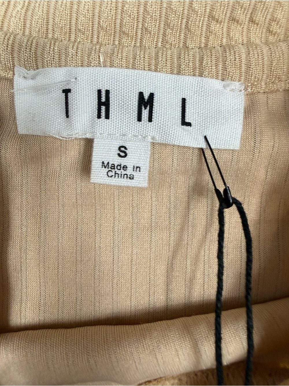 THML Beige Ruffle Sleeve Top - Picture 5 of 8